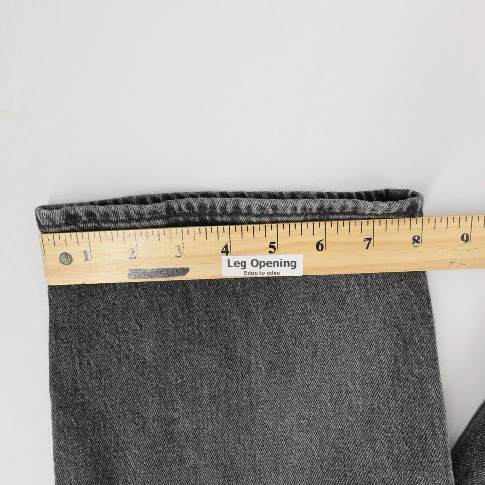 Levis 501 93 Jeans Mens 36x34 Black Gray Stretch Denim Button Fly Premium